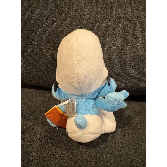 Vintage Brainy Smurf 10” Plush Collectible Toy with Book - Picture 2 of 4
